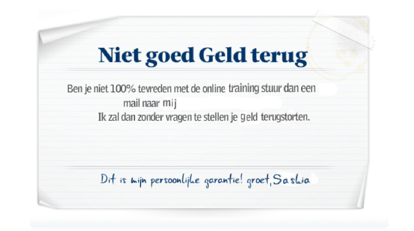 Niet goed geld terug yildiz Niet goed geld terug yildiz